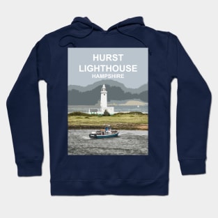 Hurst Lighthouse Hampshire gift. Travel poster Hoodie